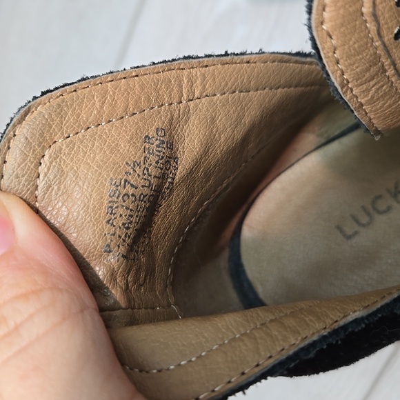 Lucky Brand Women Larise Cut Out Side Heels Open Toe shoes boots sz 7.5M - Picture 11 of 11